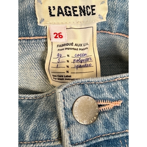 NWT L'AGENCE Bell Jean Blue Cloud 26 - Picture 7 of 9